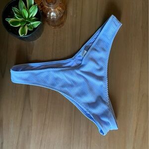 Hollister Blue Ribbed Cheeky Bikini Bottom - never worn